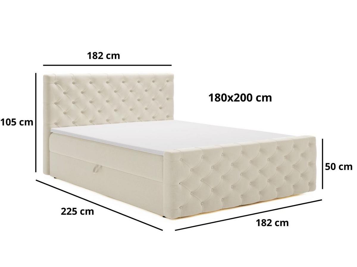 BOXBETT Montego 180x200 Dunkelgrau - Dunkelgrau, Holz/Textil (180/200cm) - Graingold