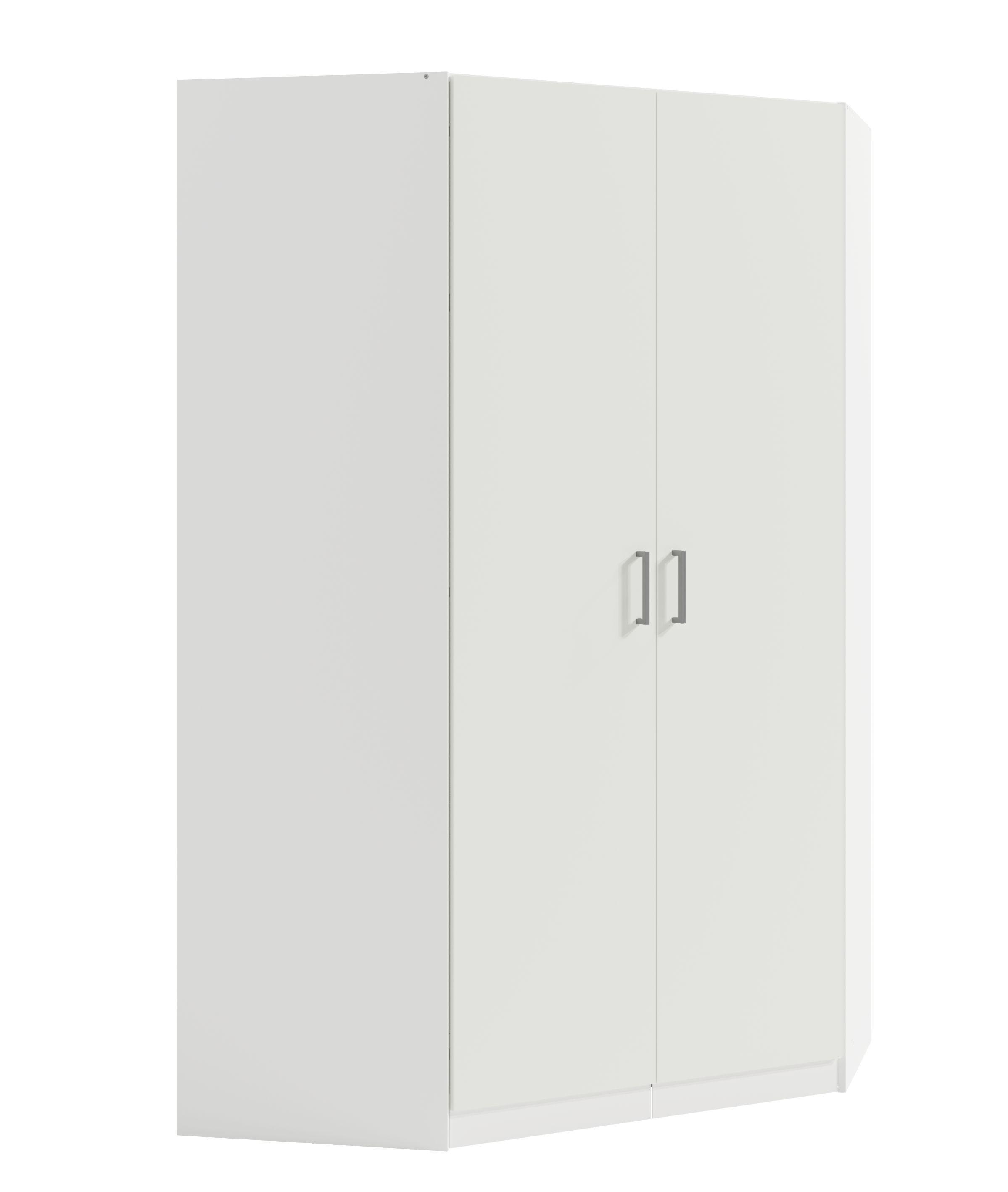 DREHTÜRENSCHRANK RYGEN 117,4/197,5/117,4cm 2-türig Weiß - Weiß, Holzwerkstoff (117.4/197.5/117.4cm) - MASSENO