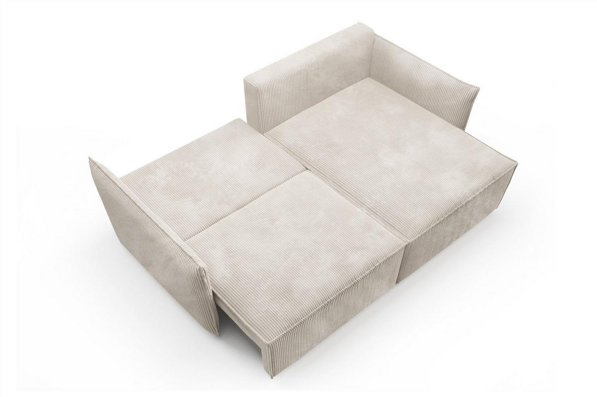 ECKSOFA Minea Mit Schlaffunktion - Weiß, Holzwerkstoff/Textil (221/153cm) - Fun Möbel