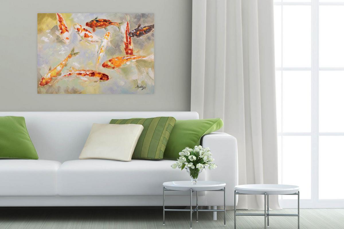 ACRYLBILD HANDGEMALT 100/70 cm - Multicolor, Holz/Textil (100/70cm) - KUNSTLOFT
