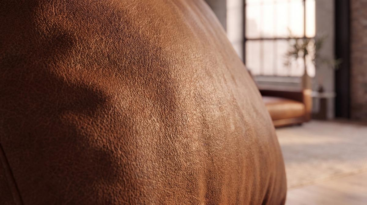 BIG SOFA MARLIN Braun Lederfaserstoff - Schwarz/Braun, Leder/Kunststoff (262/80/168cm) - KAWOLA