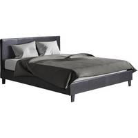 BETT lina Schwarz - Schwarz, Textil (200/160cm) - Habitat Garten