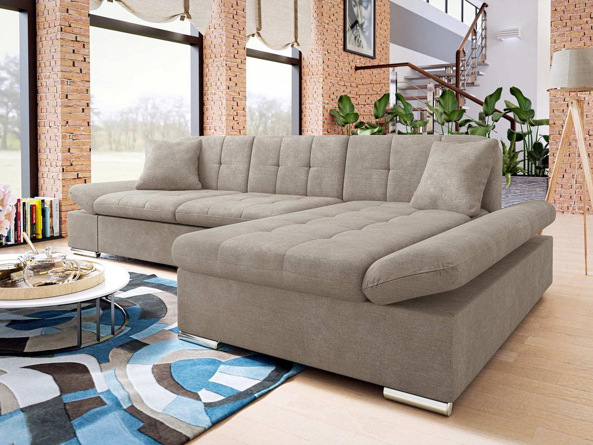 ECKSOFA Malwi, Seite: Rechts - Taupe, Holz/Textil (278/161cm) - MIRJAN24
