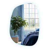 LED SPIEGEL 90,9 x 66 cm Unregelmäßige Form Kaltweiß 6500K - Transparent, Glas (90.9/66/0.4cm) - TULUP