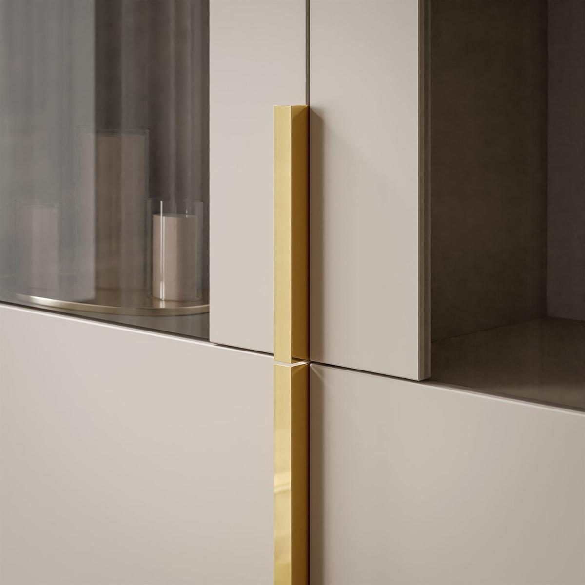 VITRINE MIRACLE mit Glasfront Kaschmir - Kaschmir, Holzwerkstoff (104/180/39cm) - Lookway