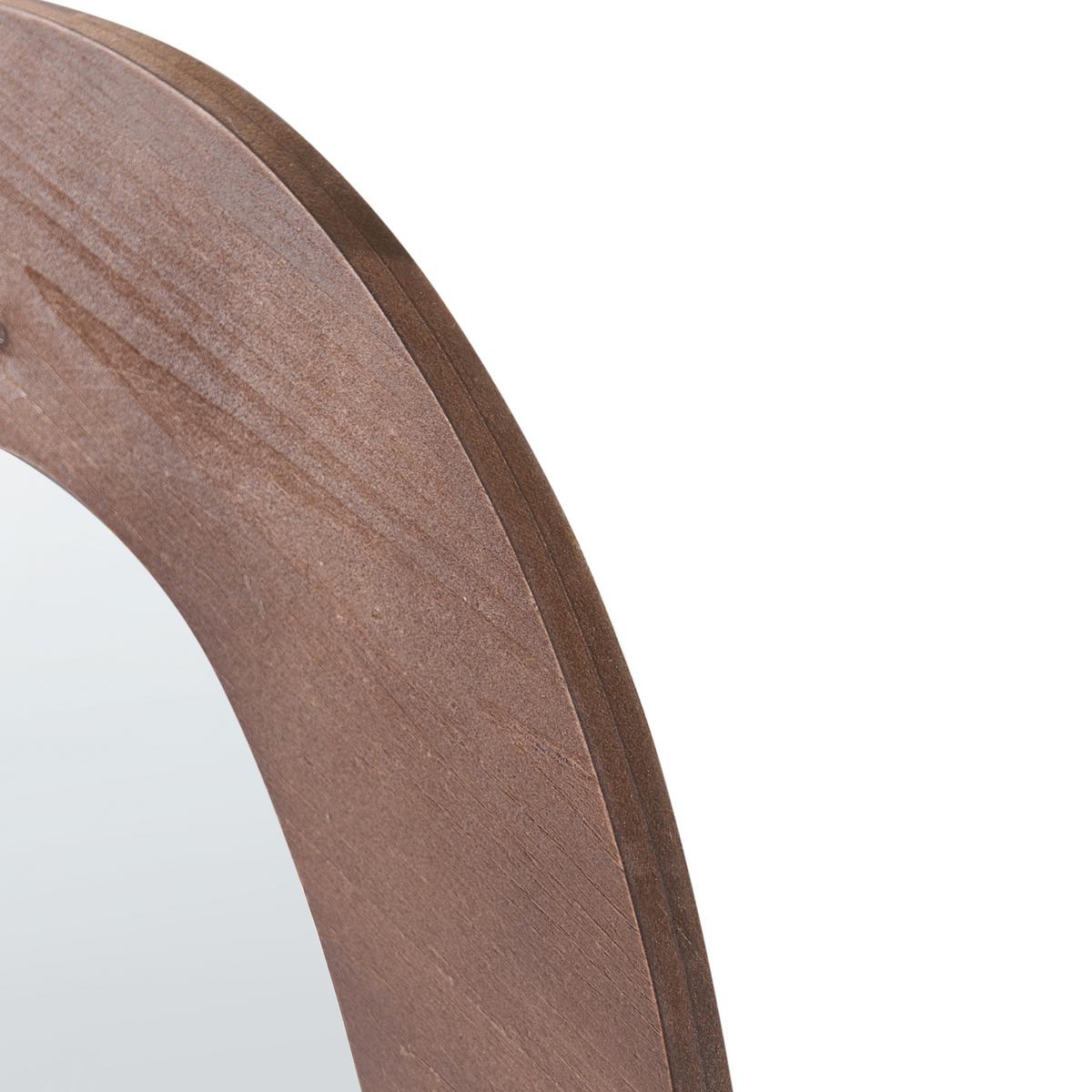 WANDSPIEGEL 60/80 cm Dunkelbraun Alvena - Braun, Holzwerkstoff (60/80/2cm) - Beliani