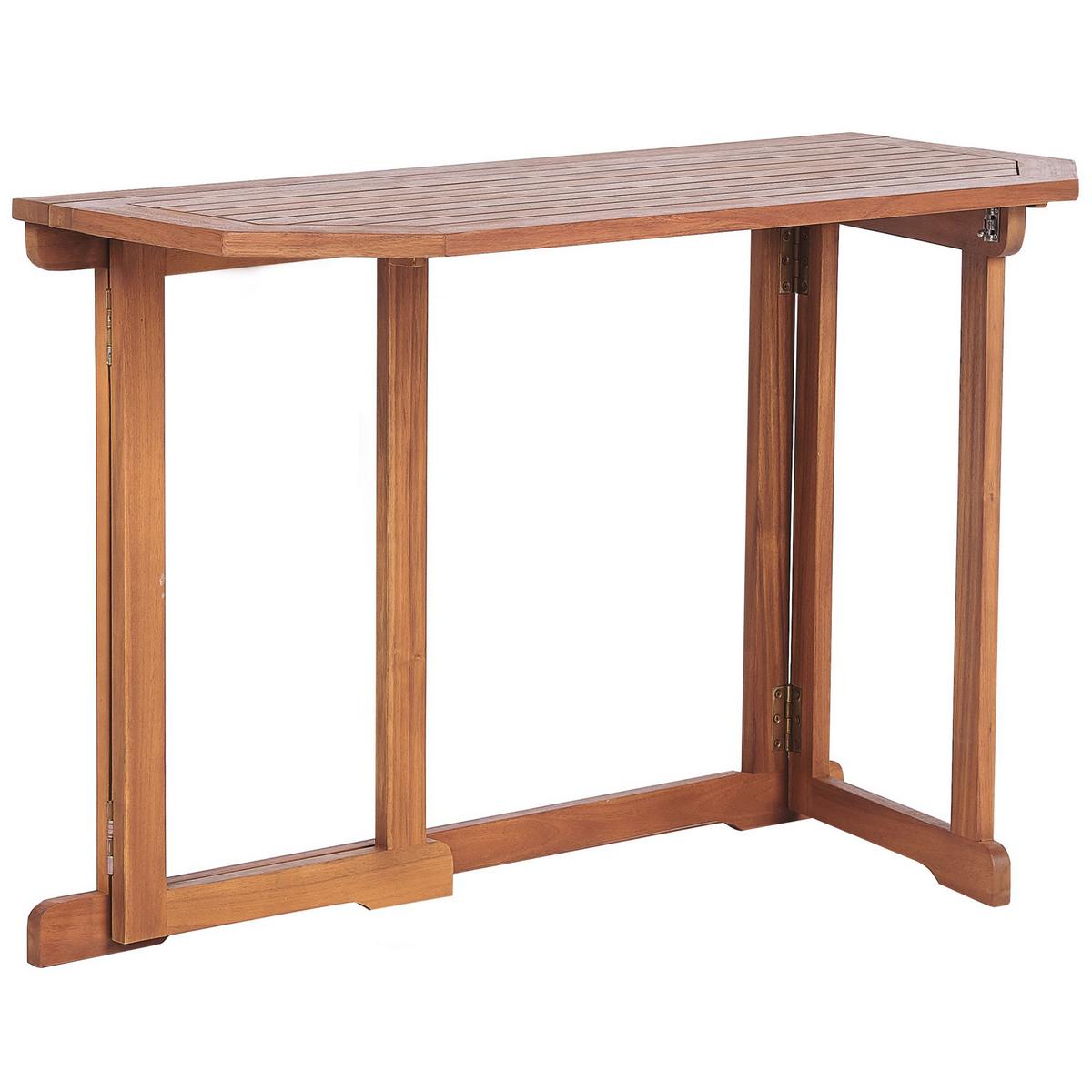 GARTENTISCH 110/47 cm Massivholz Heller Holzfarbton Treia - Hellbraun, Holz (47/110/74cm) - Beliani