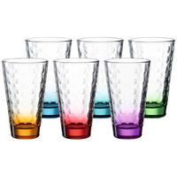 TRINKGLÄSER Optic bunt 200 ml 6er Set - Multicolor, Glas (0.3L) - Leonardo Living