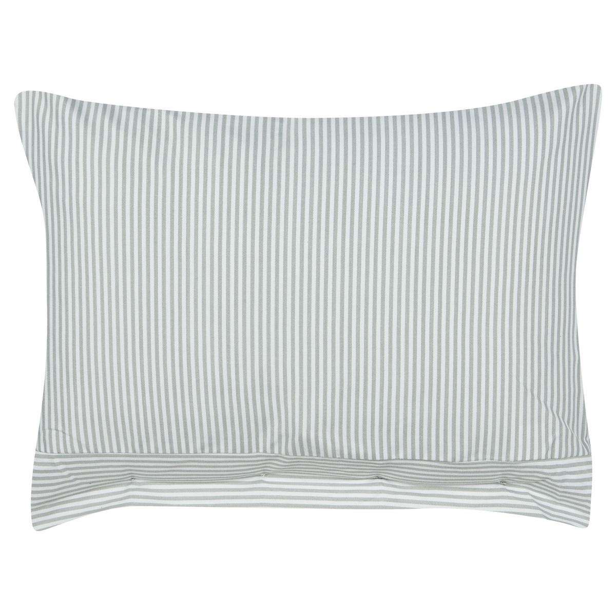 DEKOKISSEN 2er-Set Mintgrün 40/60 cm Sebrine - Weiß/Braun, Textil (60/40cm) - Beliani