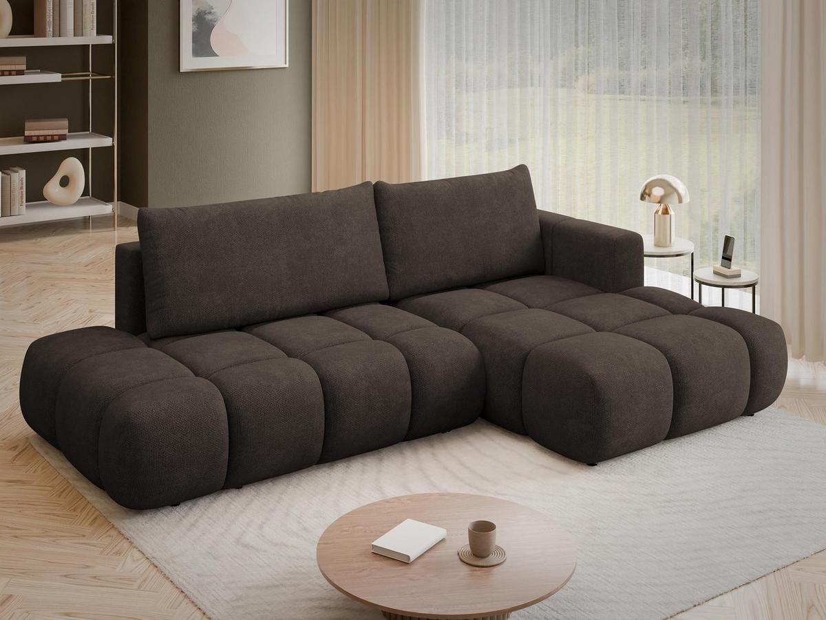 ECKSOFA Soffi, Seite: Rechts - Schwarz/Braun, Holz/Kunststoff (283/166cm) - MIRJAN24