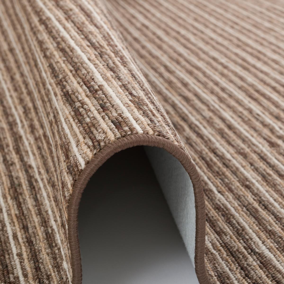STREIFENBERBER TEPPICH MARTA - Braun, Textil (100/100cm) - Snapstyle