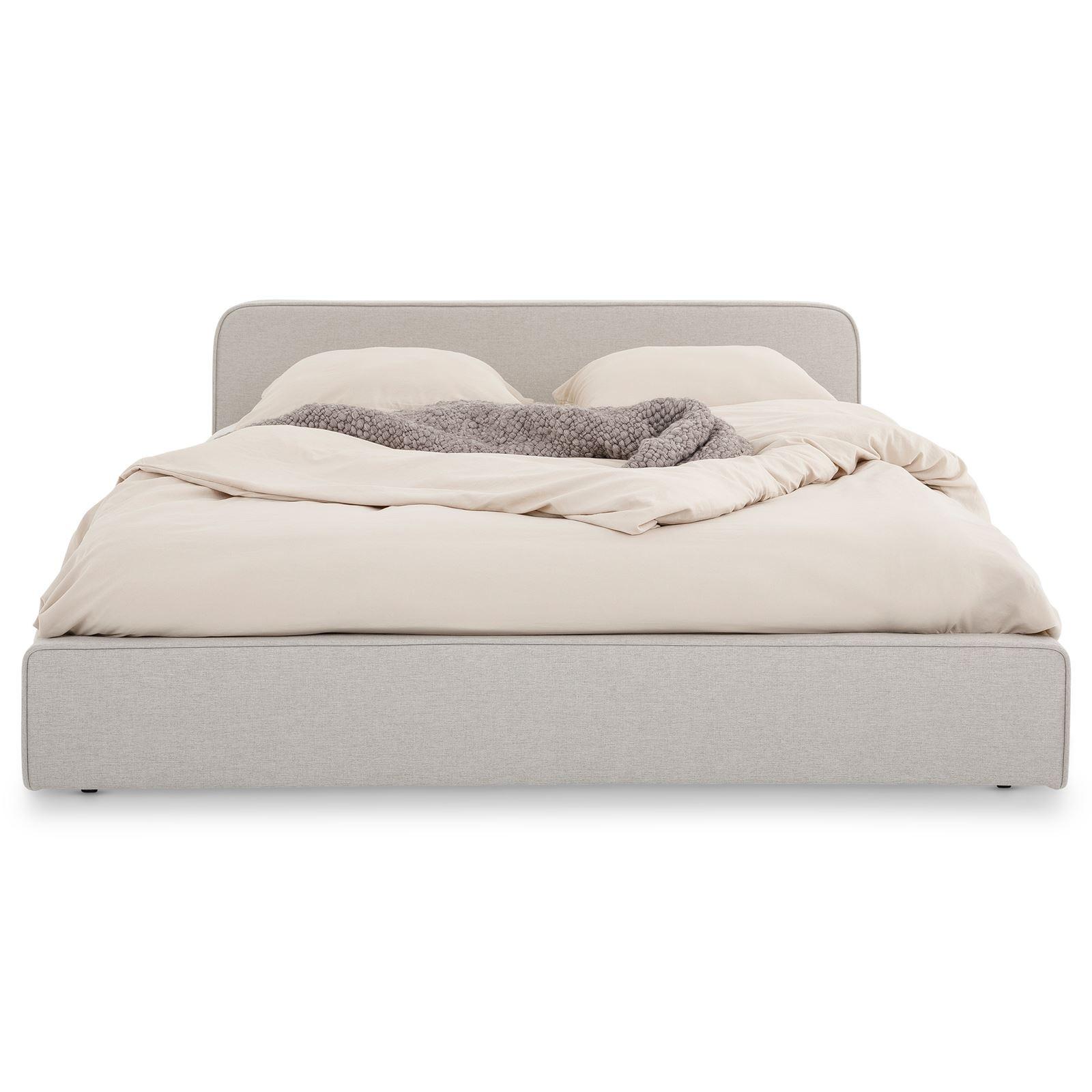 POLSTERBETT MARINI 140X200 CM - Hellgrau, Textil (140/200cm) - IDIMEX