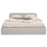 POLSTERBETT MARINI 140X200 CM - Hellgrau, Textil (140/200cm) - IDIMEX