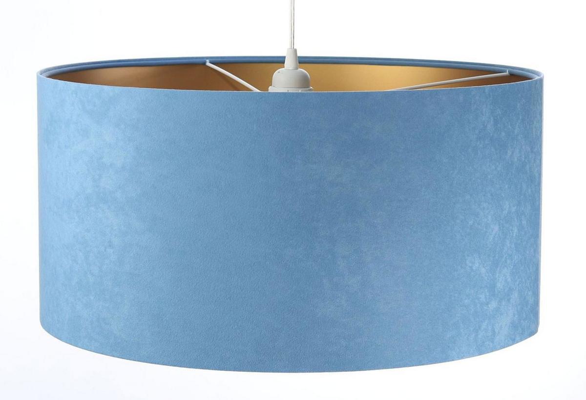 HÄNGELEUCHTE Blau 60/30 cm - Blau/Goldfarben, Kunststoff (60/1.1/30cm) - ONZENO