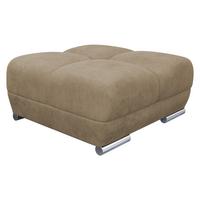 POLSTERHOCKER Logo - Beige/Silberfarben, Holz/Kunststoff (90/45/90cm) - MIRJAN24