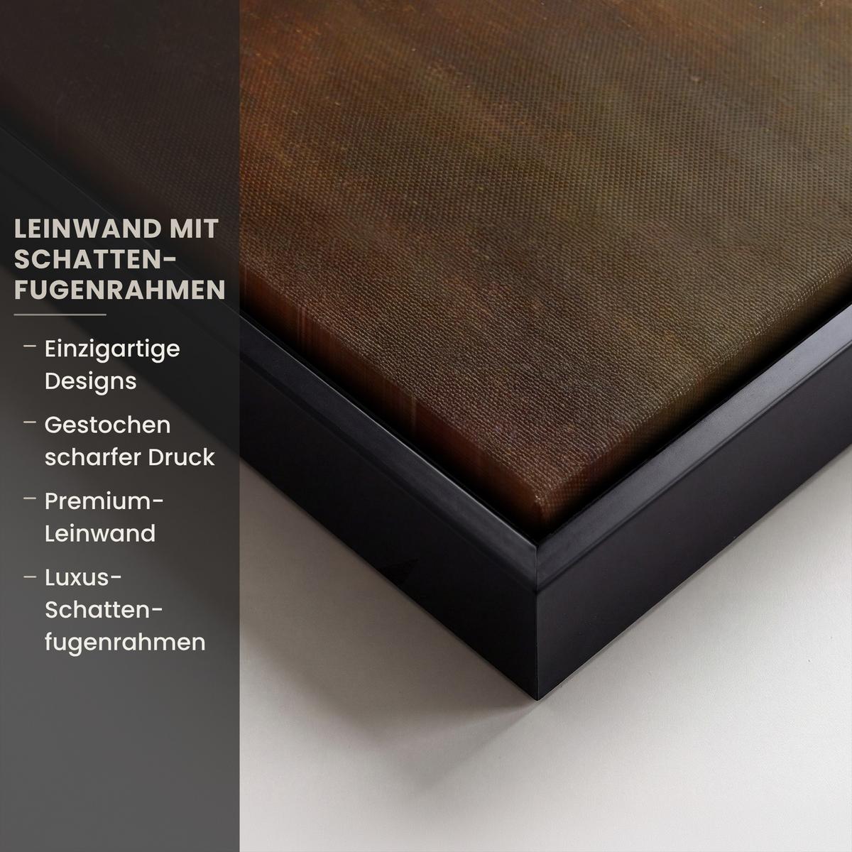 LEINWAND Bilder mit Rahmen - Alte Meister - Blumen - Balthasar van der Ast - 80x60 - Hellbraun, Textil (80/60cm) - MuchoWow