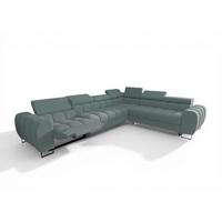 ECKSOFA Bastien Relax - Blau, Holzwerkstoff/Textil (330/260cm) - Fun Möbel