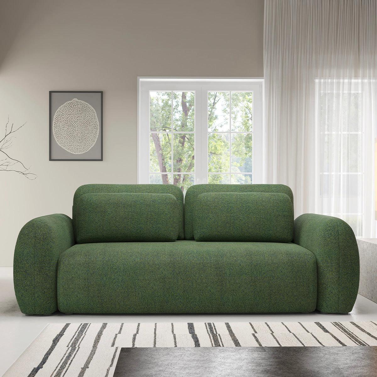 SOFA Carmela 3 Sitzplätze Grün - Grün, Holz (266/95/121cm) - Petits-meubles
