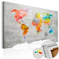 PINNWANDBILDER Bunt 60/40 cm - Multicolor/Grau, Naturmaterialien/Textil (60/40cm) - KUNSTLOFT