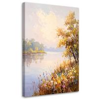 LEINWANDBILD Landschaften 40x60cm - Grau, Textil (40/60cm) - Feeby