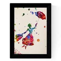POSTER Mary Poppins Film A3 Schwarzer Rahmen - Schwarz, Papier (29.7/5/42cm) - Nacnic