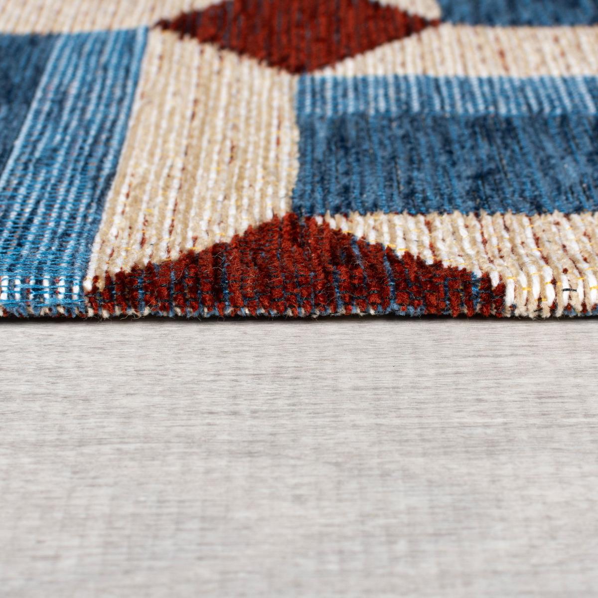 TEPPICH COQUET, geometrisch, Blau, 155 x 230 cm - Blau, Textil (155/230cm) - KADIMA DESIGN