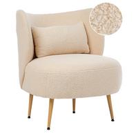 SESSEL Beige Otsby II - Beige/Braun, Textil (60/76/55cm) - Beliani