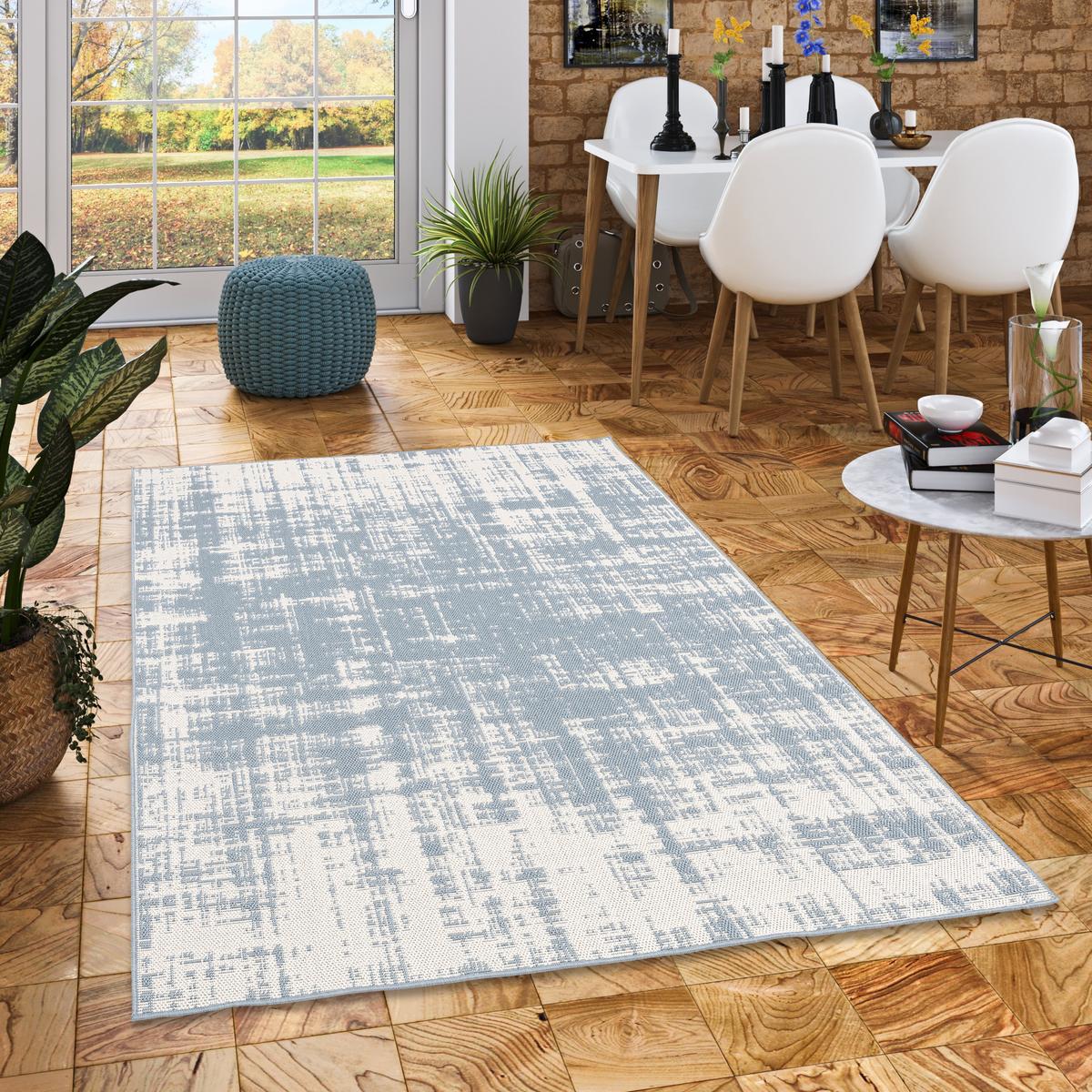 IN & OUTDOOR TEPPICH MARBELLA VINTAGE VERLAUF - Blau, Textil (80/150cm) - Pergamon