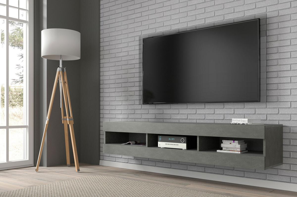 TV LOWBOARD Matera Grau 160/32/35 - Grau, Holzwerkstoff (160/32/35cm) - RAUMHIRSCH FURNITURE