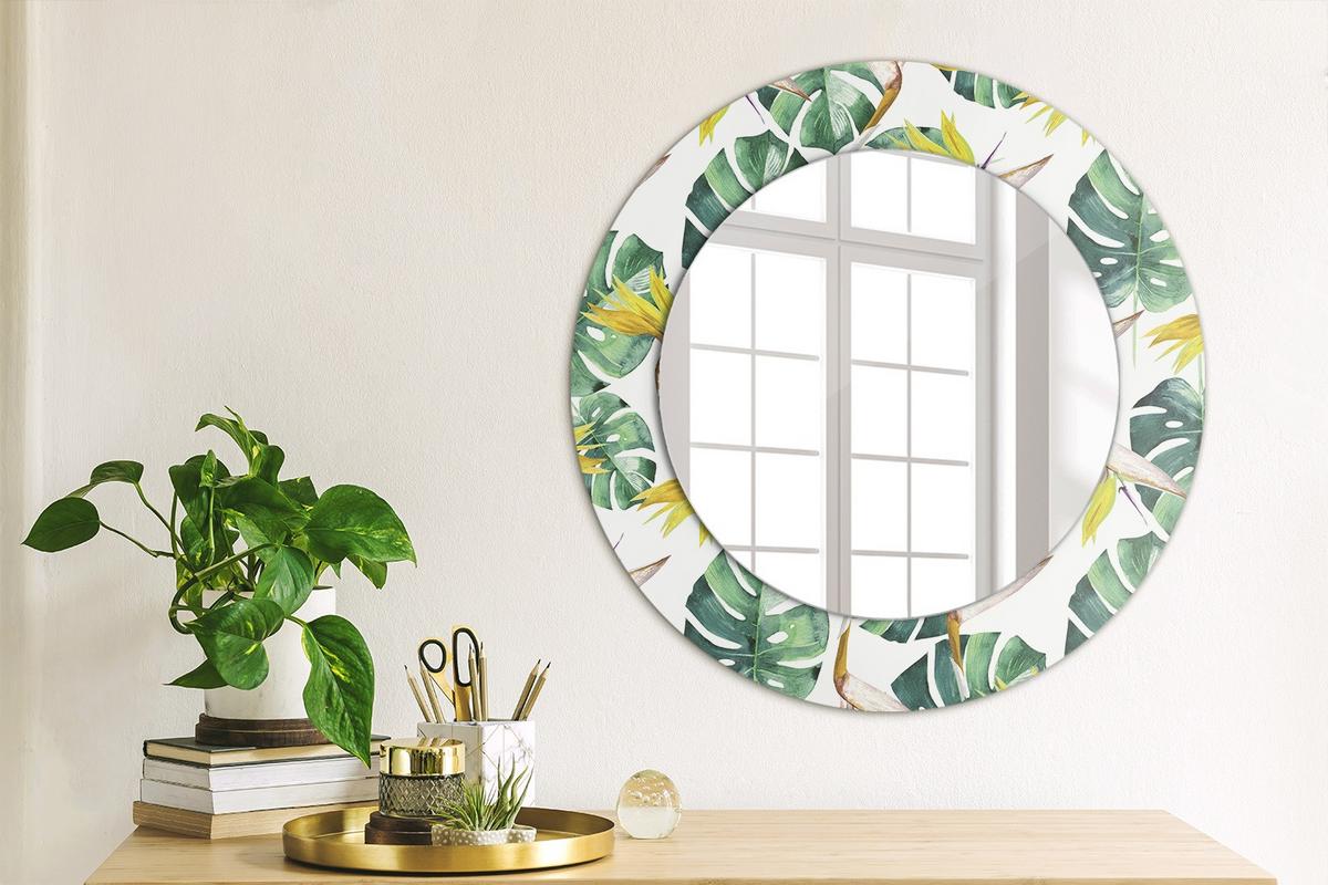 SPIEGEL Rund Ø 50 cm mit Aufdruck - Multicolor, Glas (50/50/0.4cm) - Wallfluent