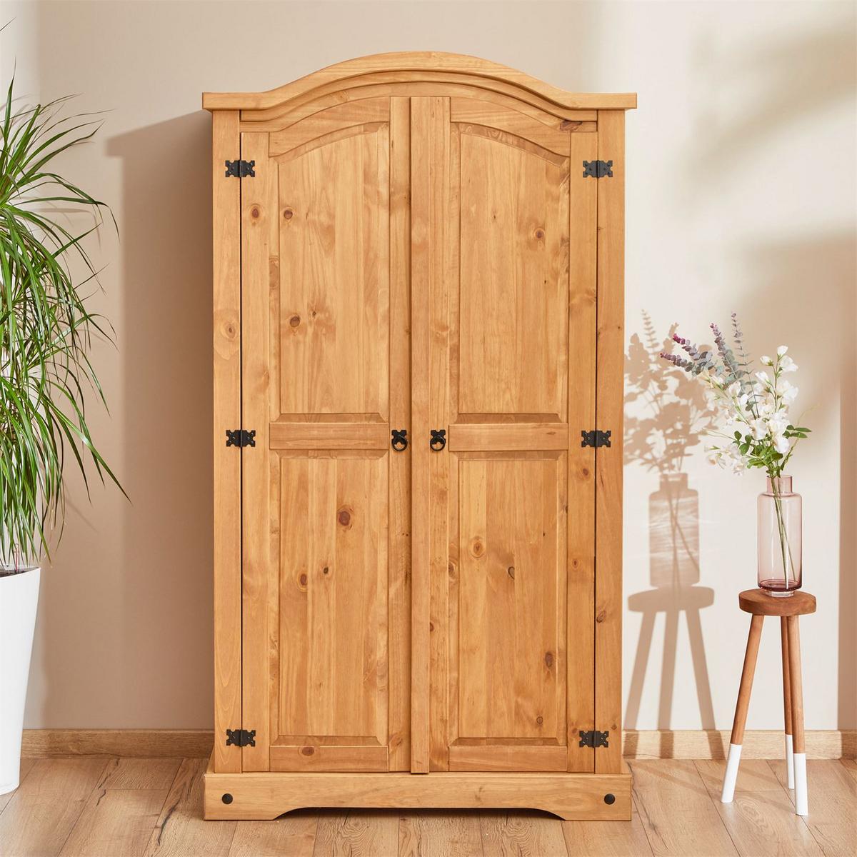 KLEIDERSCHRANK SALSA - Braun, Holz (102/188/56cm) - CARO-Möbel