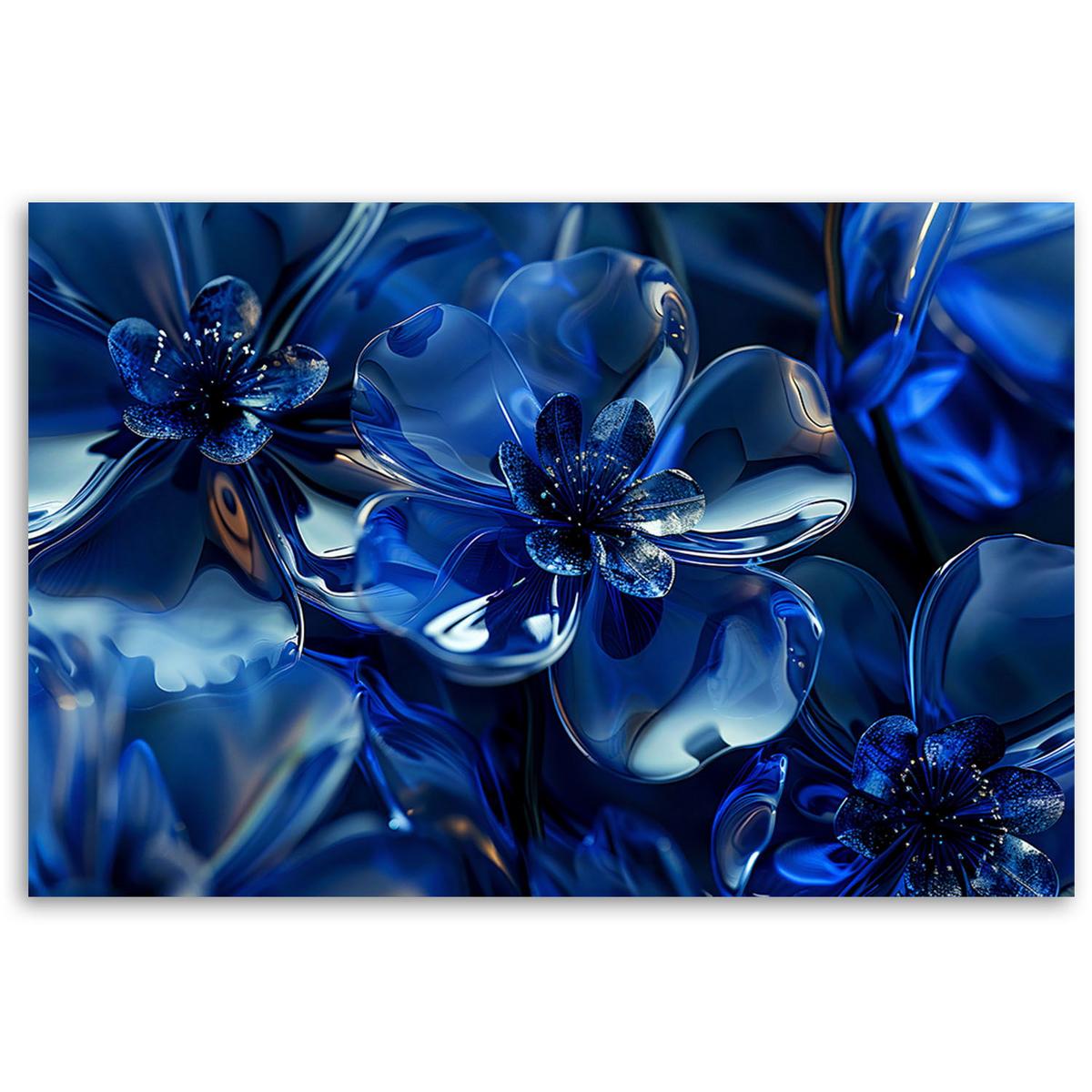 KUNSTDRUCK Blau 120/80 cm - Blau, Textil (120/80cm) - KUNSTLOFT