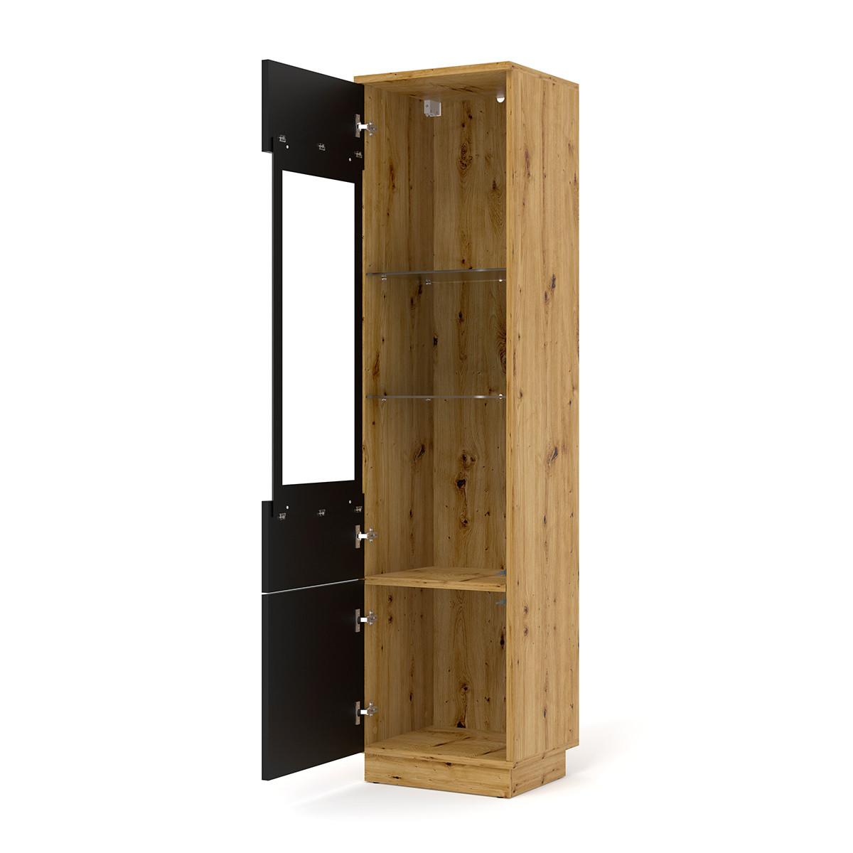 VITRINE Aurus Holz und Schwarz - Schwarz, Holzwerkstoff (37/143.5/33cm) - Petits-meubles