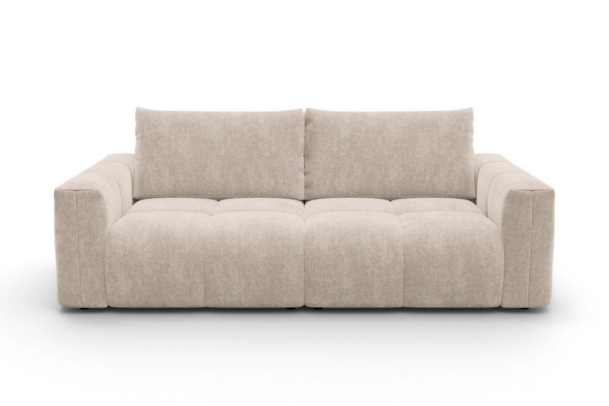 SOFA VERONA 3-Sitzer, Beige - Beige/Schwarz, Holz/Textil (224/83/110cm) - Courtois Laville