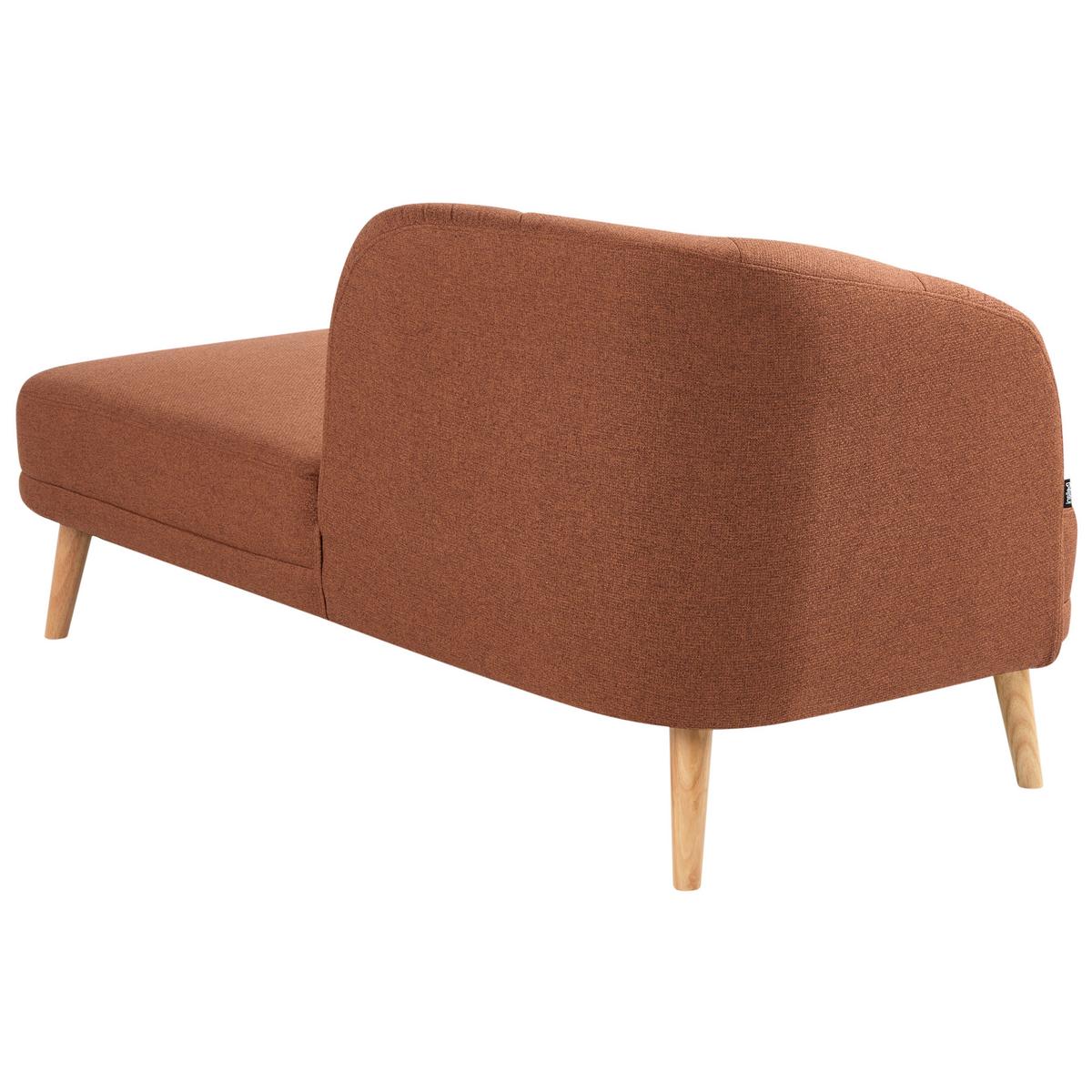 CHAISELONGUE-LINKSSEITIGE Stoff Goldbraun Tanlay - Goldfarben/Braun, Textil (74/78/153cm) - Beliani