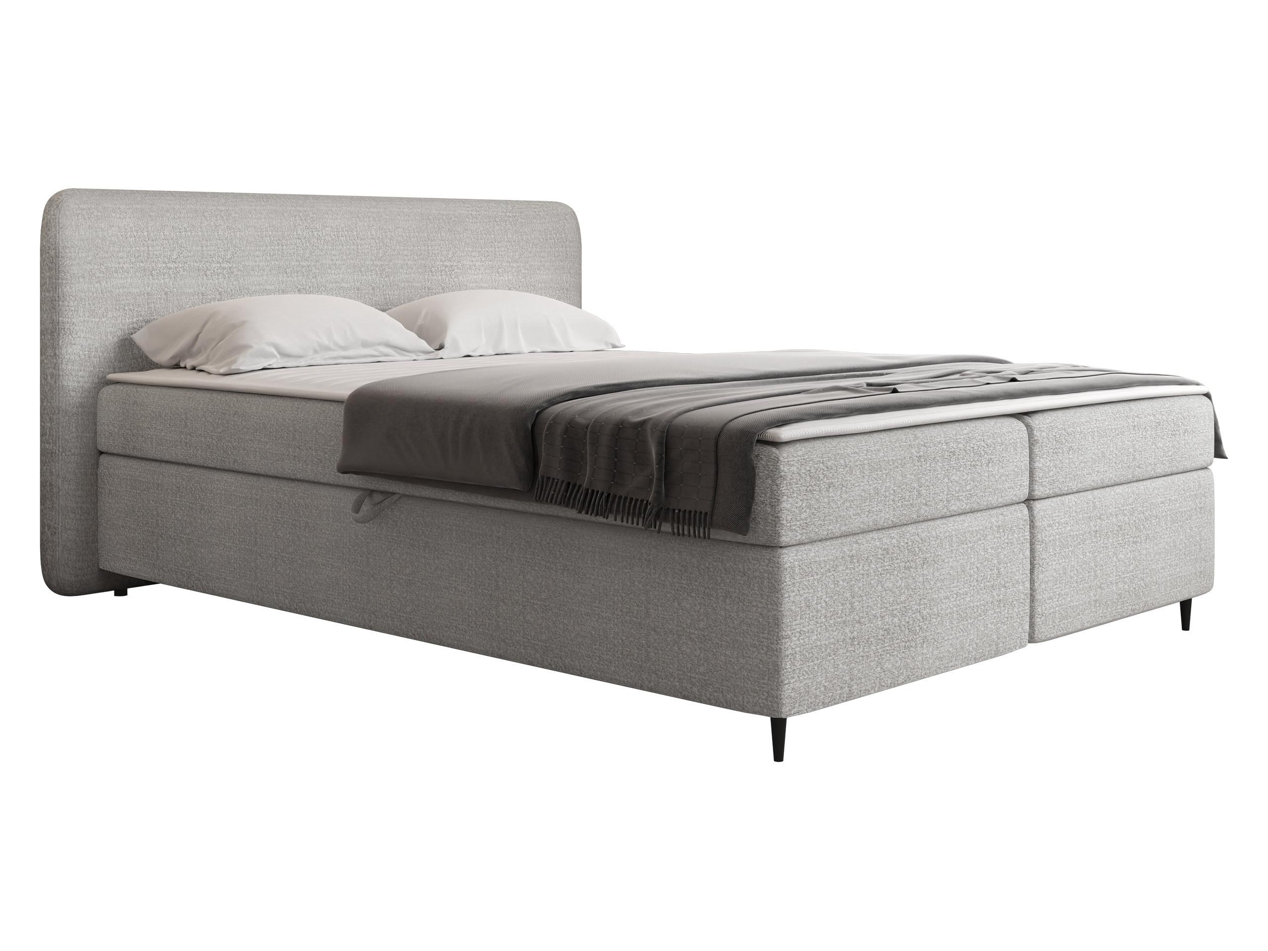 BOXBETT Boho II - H3 - Hellgrau/Schwarz, Holz/Holzwerkstoff (180/200cm) - MIRJAN24