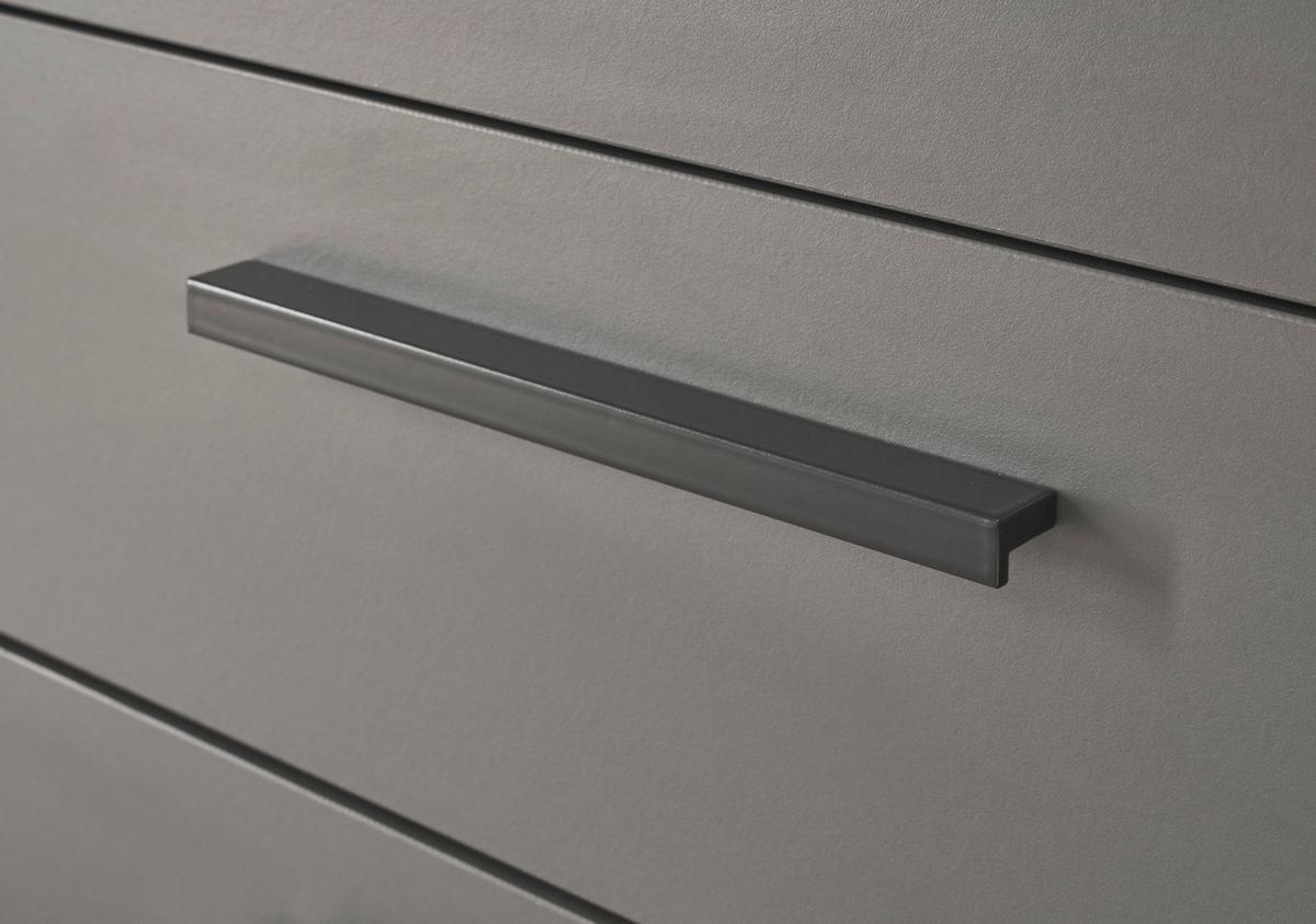 SIDEBOARD Thermo Eiche, grau, Kommode mit Soft-Close 200 x 80 cm - Eichefarben/Schwarz, Holzwerkstoff/Kunststoff (200/80/45cm) - Furn.Design