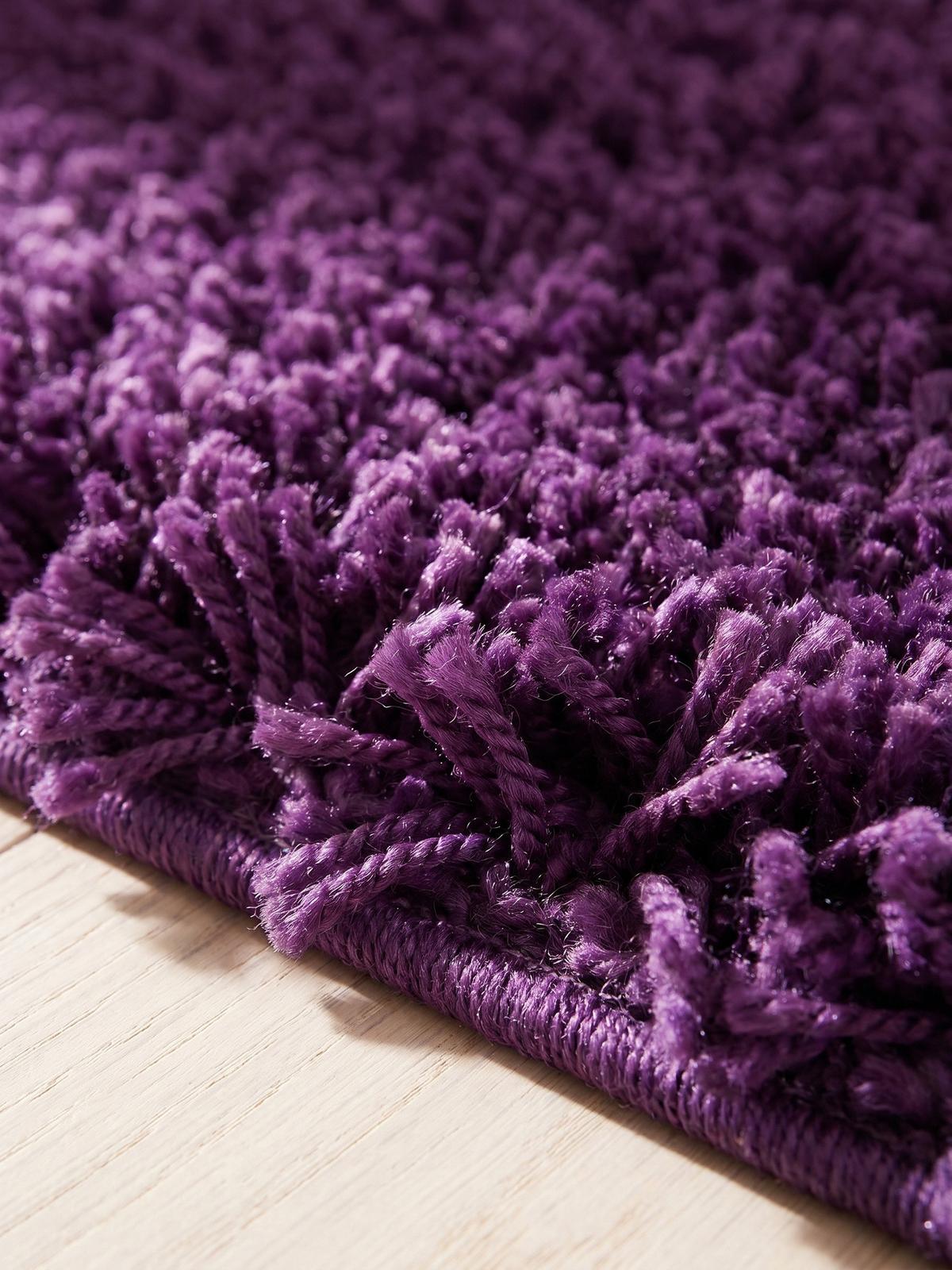HOCHFLORTEPPICH RHEIN, einfarbig, aus Polypropylen, Violett, 80 x 250 cm - Lila, Textil (250/80cm) - KADIMA DESIGN
