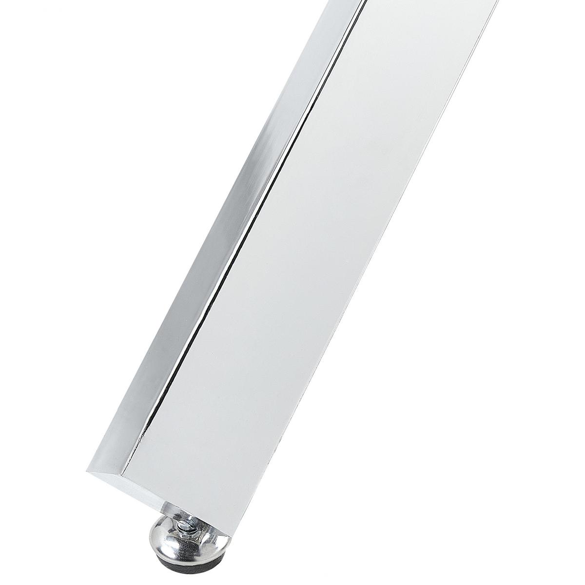 ESSTISCH mit runder Glasplatte Silber 110 cm Butler - Silberfarben, Metall (90/110/73cm) - Beliani