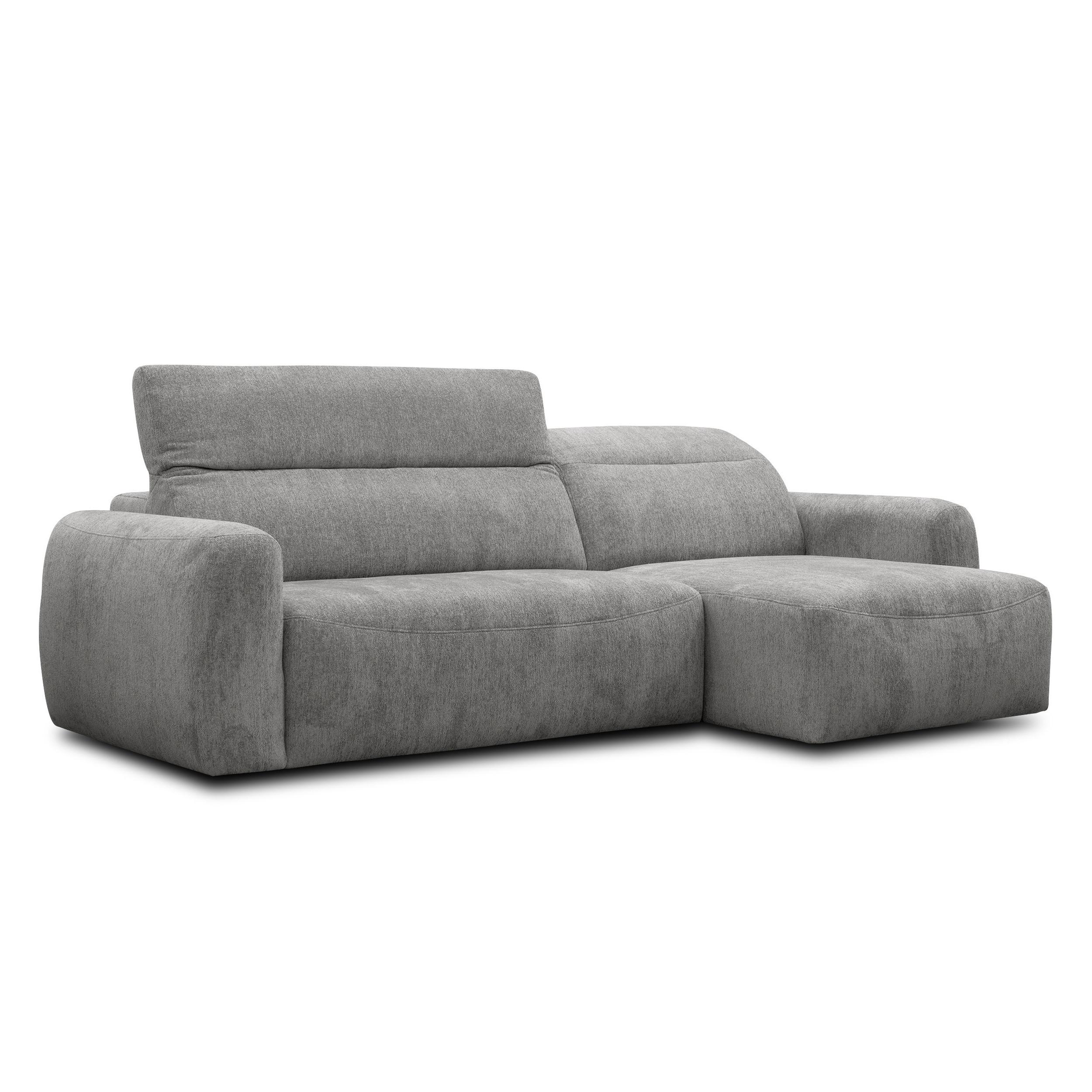 ECKSOFA NERO 4-Sitzer, platingrau - Schwarz/Grau, Holz/Textil (272/81/159cm) - Wozimo