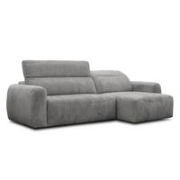ECKSOFA NERO 4-Sitzer, platingrau - Schwarz/Grau, Holz/Textil (272/81/159cm) - Wozimo