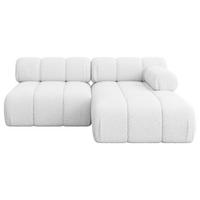ECKSOFA modulares Sofa Razon-L1 - 190x160x70 cm Weiß Bouclé - Weiß, Holzwerkstoff/Textil (190/160cm) - ALTDECOR