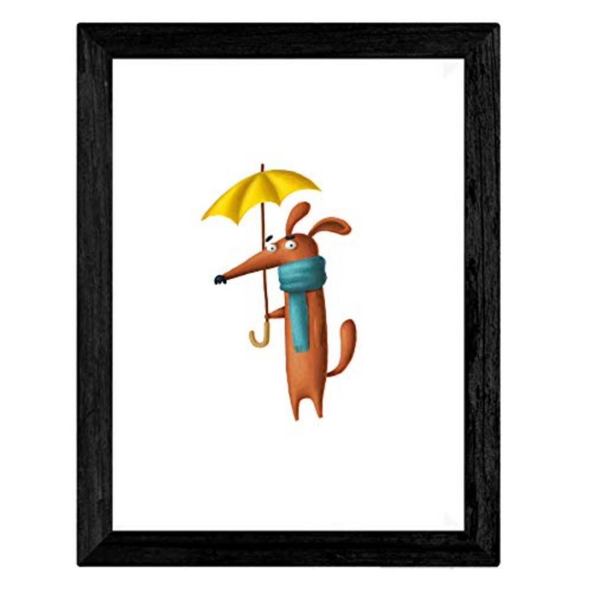 POSTER Set mit 4 Hunden gekleidet A4 Rahmenlos - Klar, Papier (29.7/3cm) - Nacnic