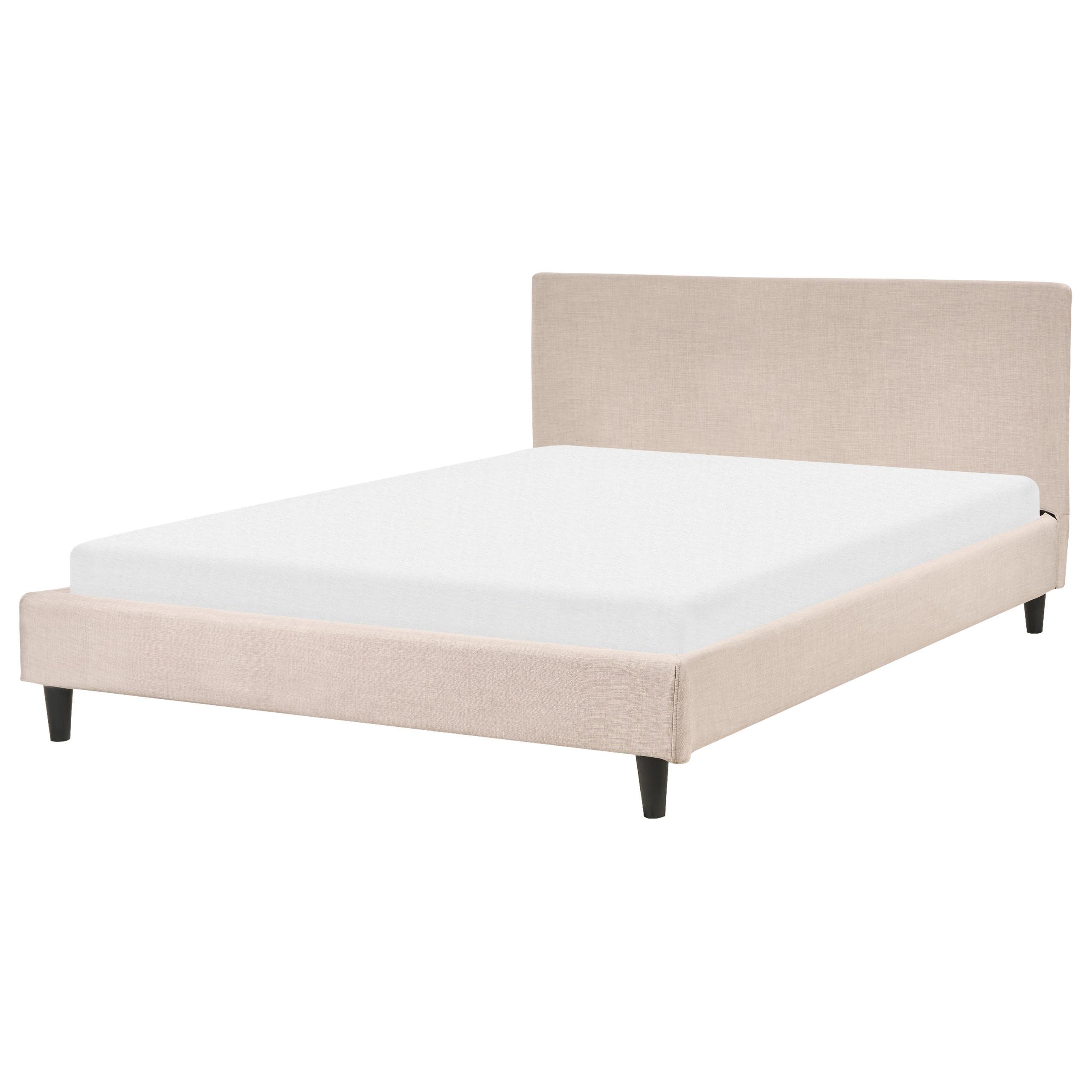 POLSTERBETT 140/200cm Sandbeige Fitou - Beige, Textil (140/200cm) - Beliani