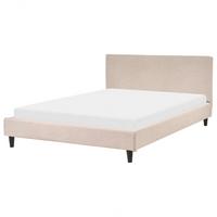 POLSTERBETT 140/200cm Sandbeige Fitou - Beige, Textil (140/200cm) - Beliani