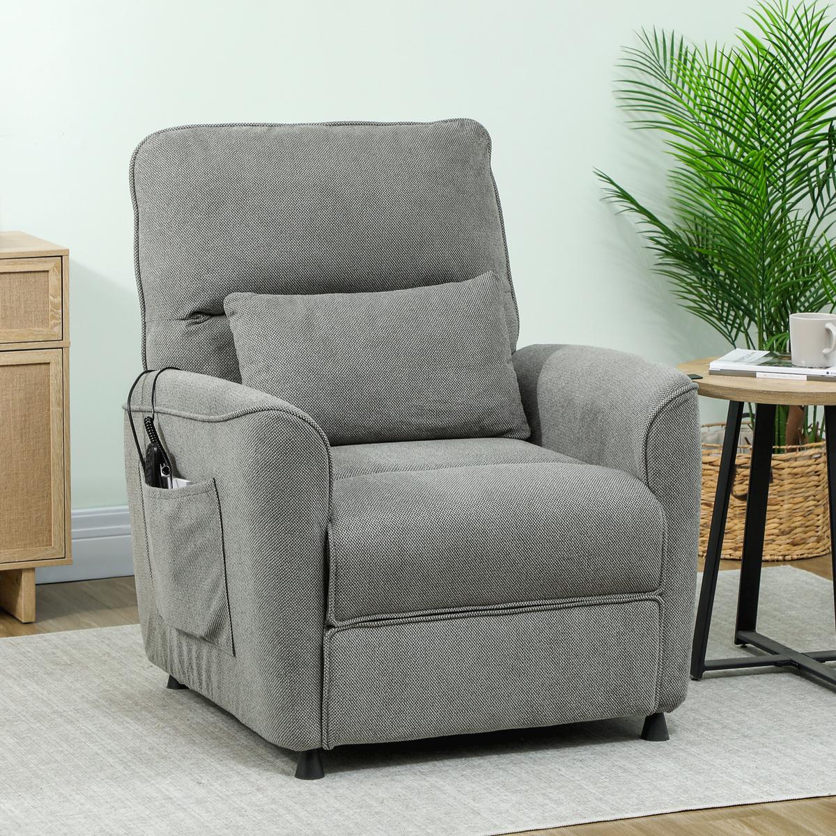 MASSAGESESSEL Polyester Dunkelgrau - Dunkelgrau, Textil/Metall (93/102/88cm) - HOMCOM