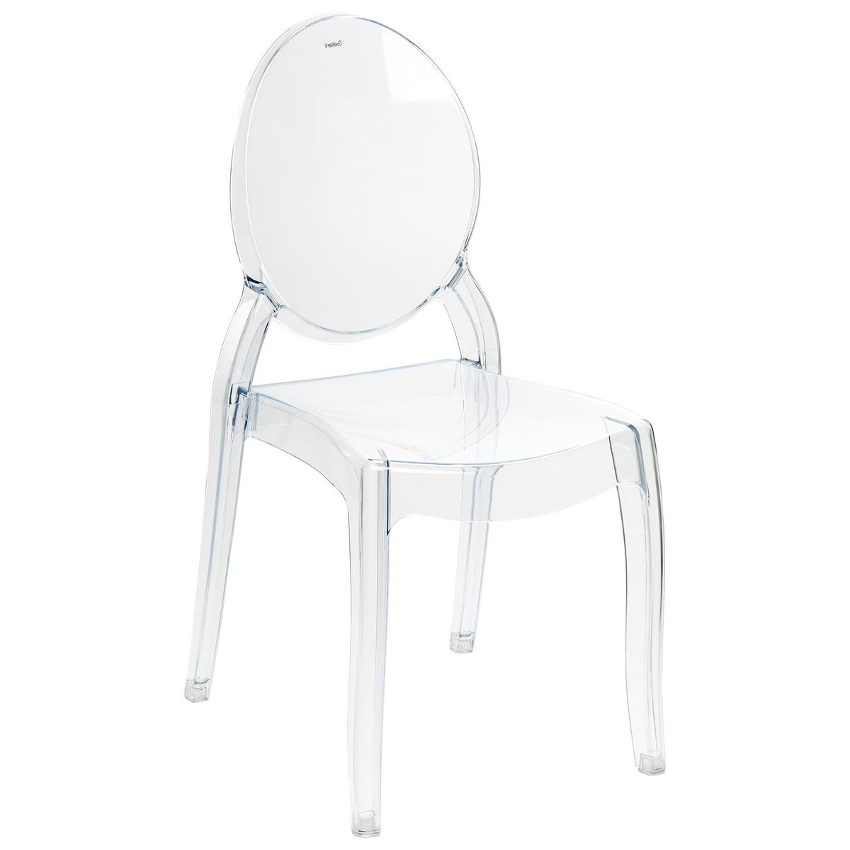 ESSZIMMERSTUHL 2er-Set Transparent Rulison - Transparent, Kunststoff (55/95/50cm) - Beliani