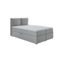 BOXBETT Eclipse 140/200 cm Grau Luxusmicrofaser - Schwarz/Grau, Holz/Kunststoff (140/200cm) - S-Style Möbel