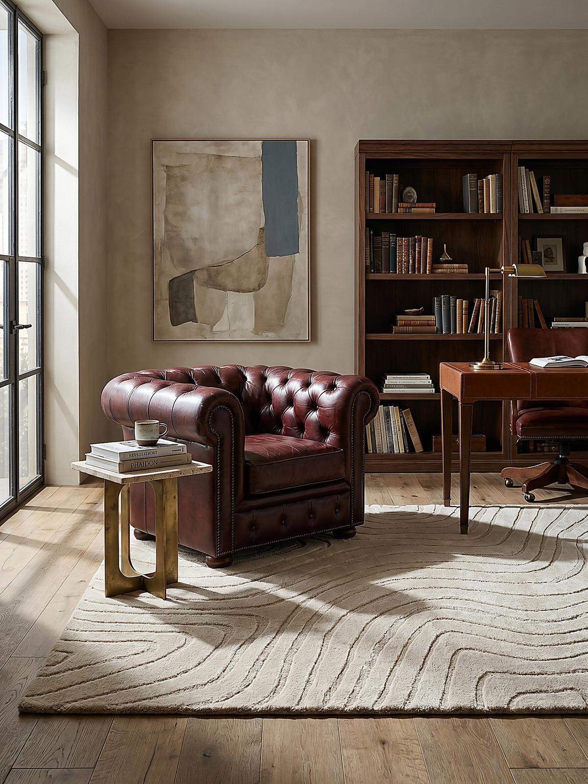 WOLLTEPPICH LEVEN, abstrakt, Beige, 200 x 290 cm - Beige, Textil (290/200cm) - KADIMA DESIGN