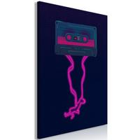KUNSTDRUCK Blau 60/90 cm - Blau/Pink, Textil (60/90cm) - KUNSTLOFT